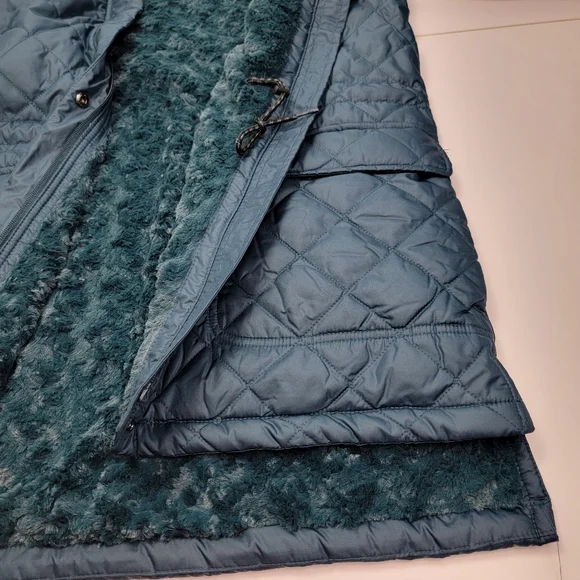 Columbia Copper Crest Novelty Quilted Puffer Insulated Jacket Women L Green New - Picture 9 of 10